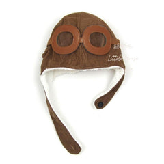 Baby Aviator Pilot Hat with Goggles | 2Y | Brown