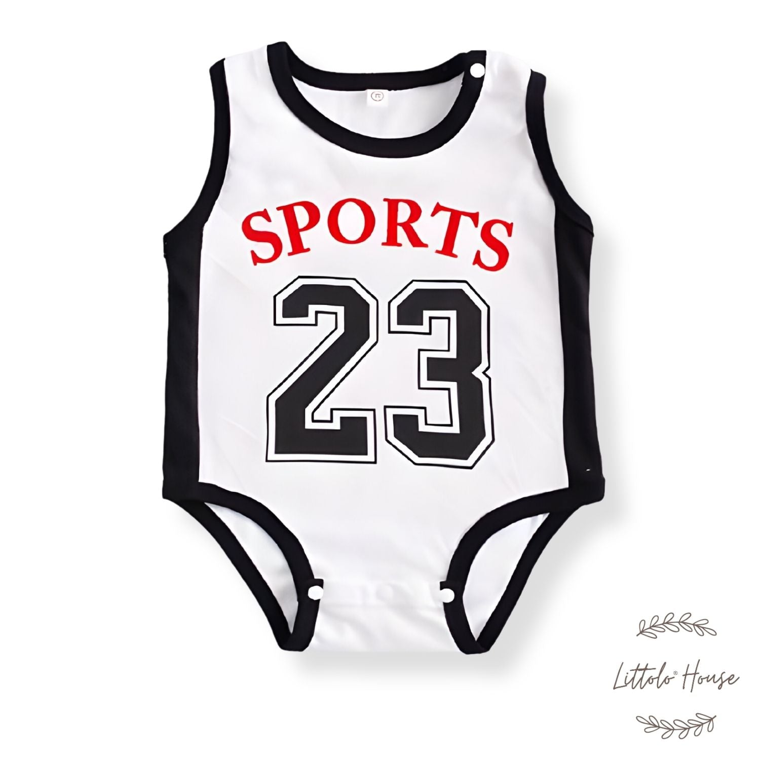 Baby Boy 23 Jersey With Hat O051 | 9M | White Black