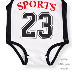 Baby Boy 23 Jersey With Hat O051 | 6M | White Black