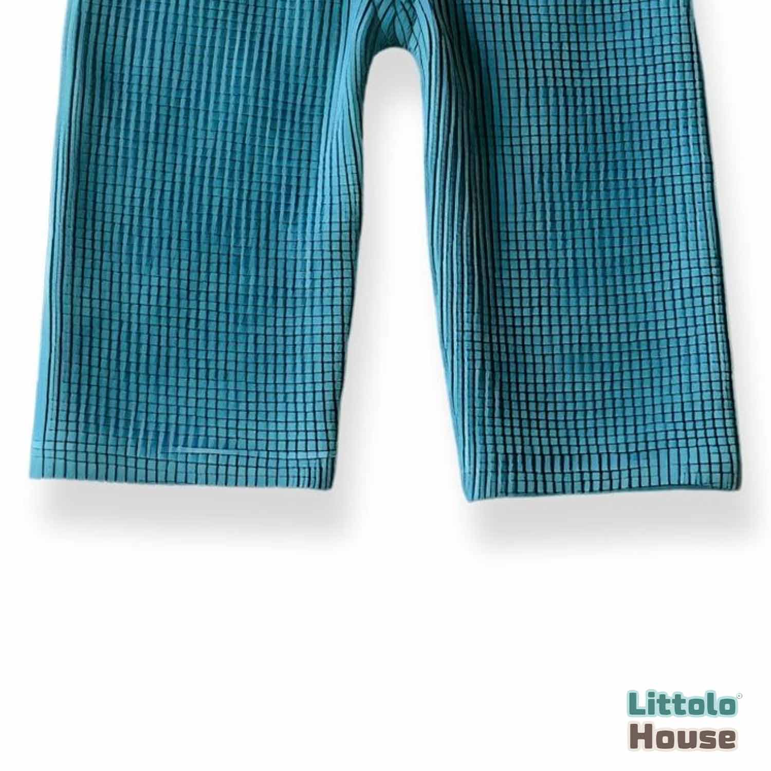 Baby Boy Straps Pant with Cap O124 | NB | Teal