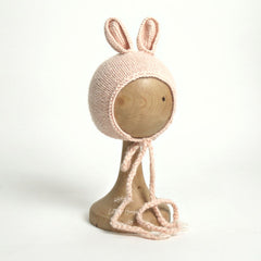 Baby Cute Bunny Bonnet | NB | Light Peach