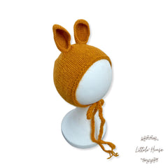 Baby Cute Bunny Bonnet | NB | Mustard