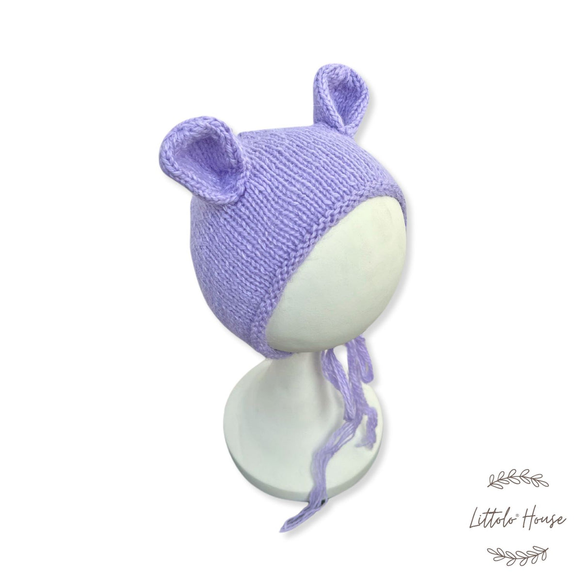 Baby Cute Ear Bonnet | NB | Lavender