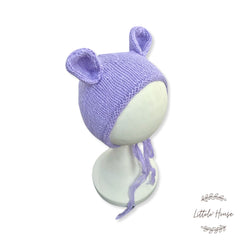 Baby Cute Ear Bonnet | NB | Lavender