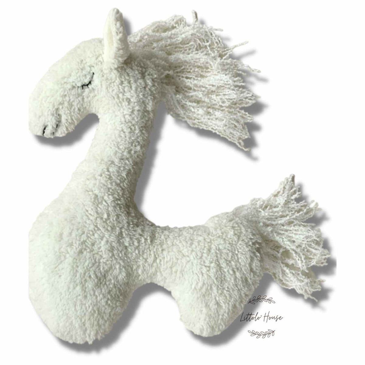 Baby Cute Horse Plush Doll | Posing Aids | White