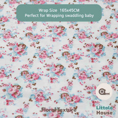 Baby Floral Wrap | White