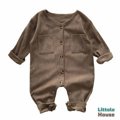 Baby Full Sleeves Romper Outfit O047 | 18M | Brown