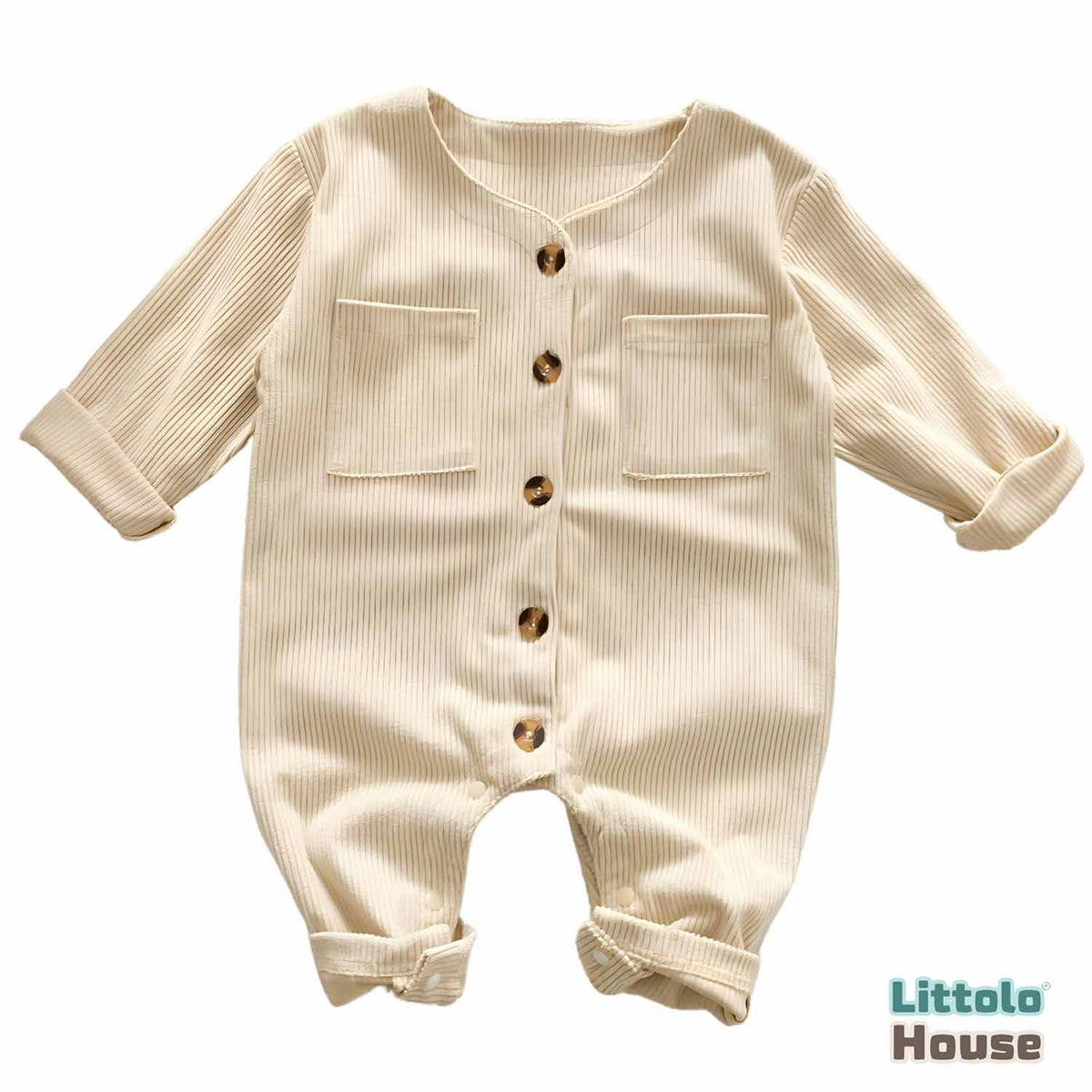 Baby Full Sleeves Romper Outfit O047 | 30M | Beige