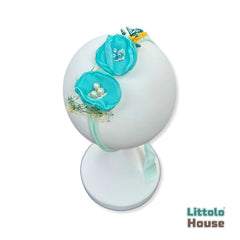 Baby Girl Baby Blue Flower Hairband H075 | 1Y | Baby Blue