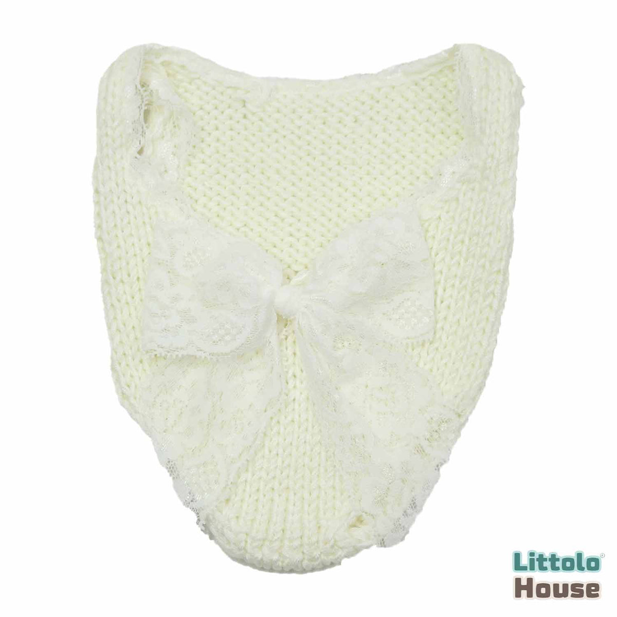 Baby Girl Crochet Rompers Outfit | NB | Off White