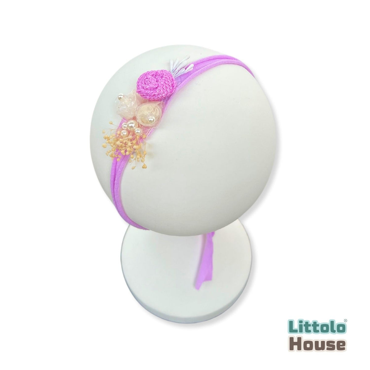 Baby Girl Flower Hairband H026 | 1Y | Lavender