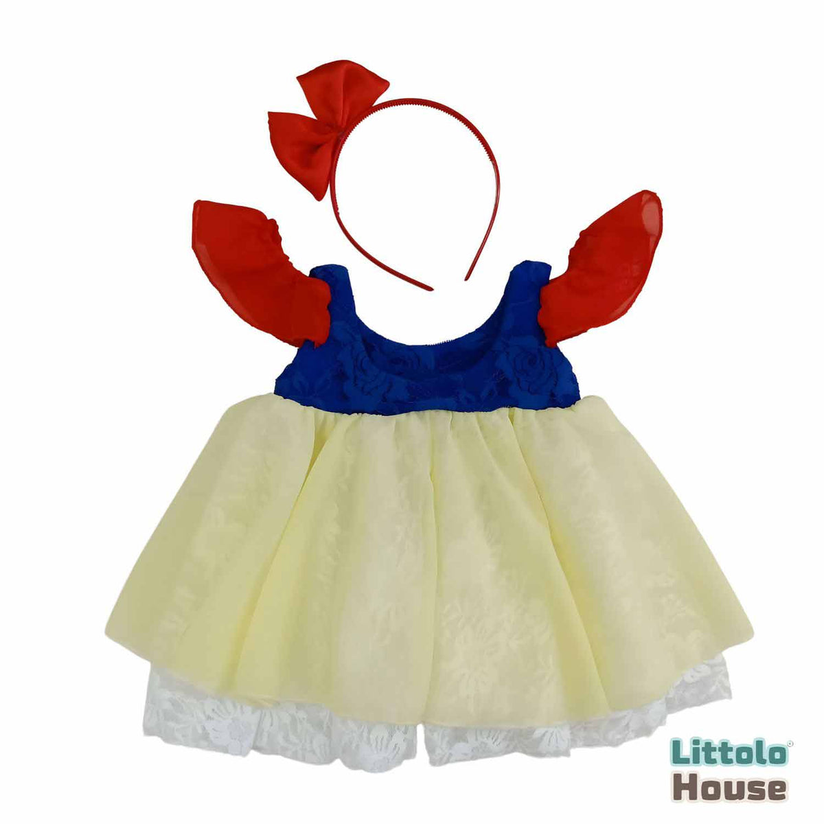 Baby Girl Frock with Red Hairband Outfit | 3M | Multicolour