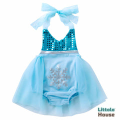 Baby Girl Frozen Theme Costume Outfit O075 | 1Y | Blue