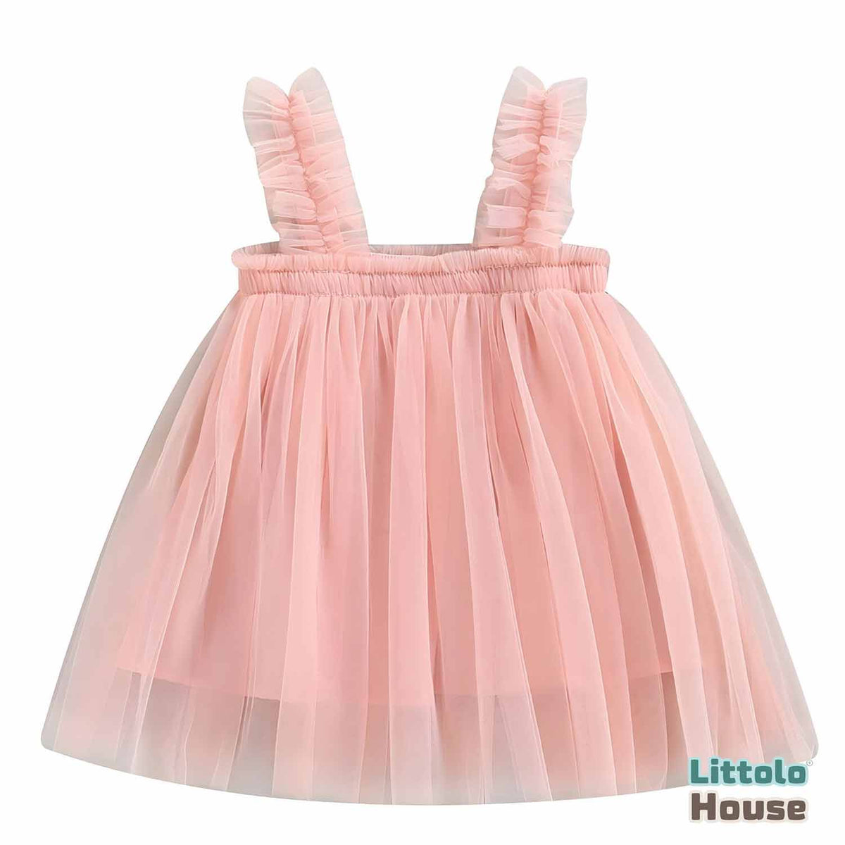 Baby Girl Net Frills Frock with Straps O015 Outfit | 1Y | Toon