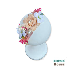 Baby Girl Pearl Flower Hairband H028 | 2Y | Cream