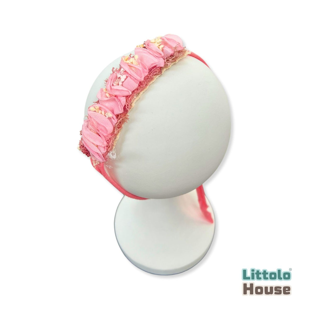 Baby Girl Pink Bell Flowers Hairband H068 | 1Y | Light Pink