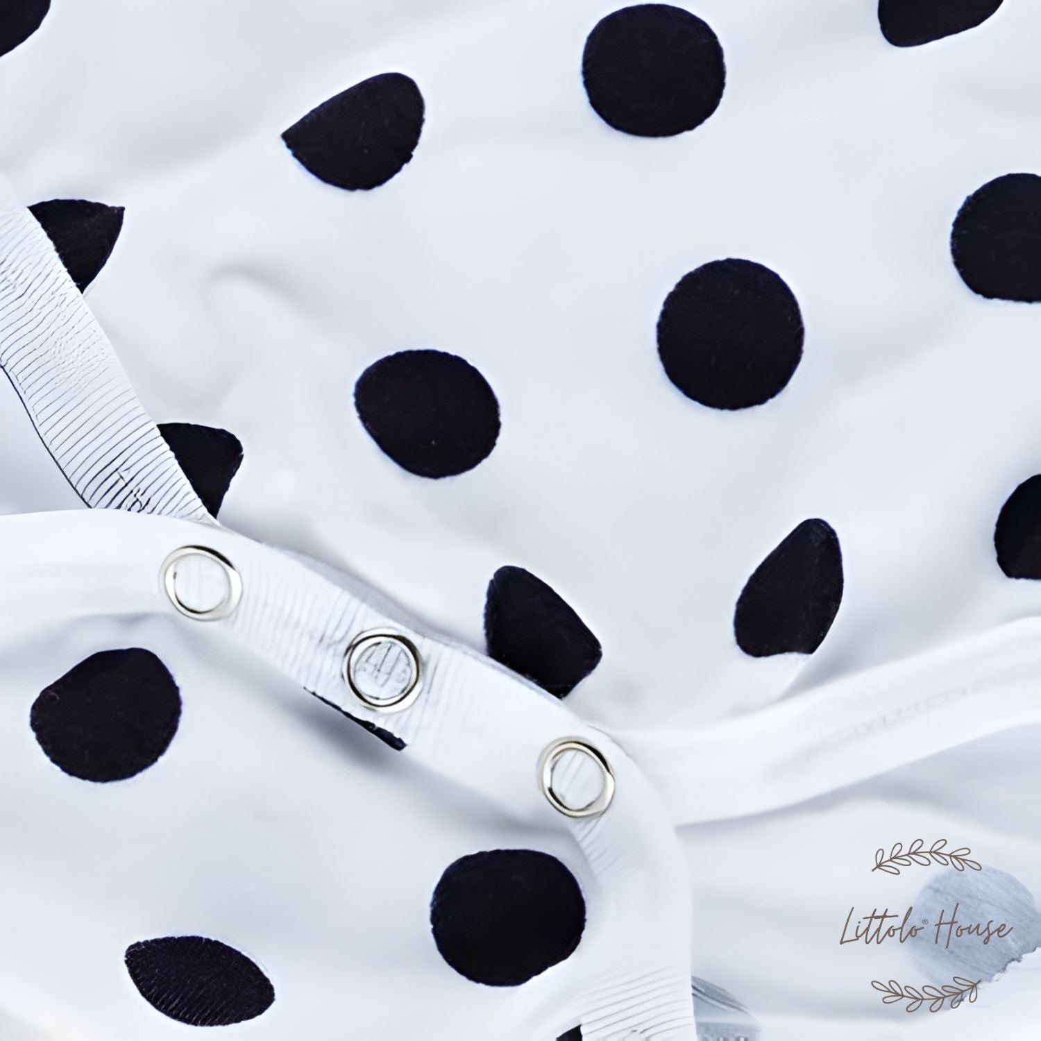 Baby Girl Polka Dot Romper Outfit O071 |1Y | White