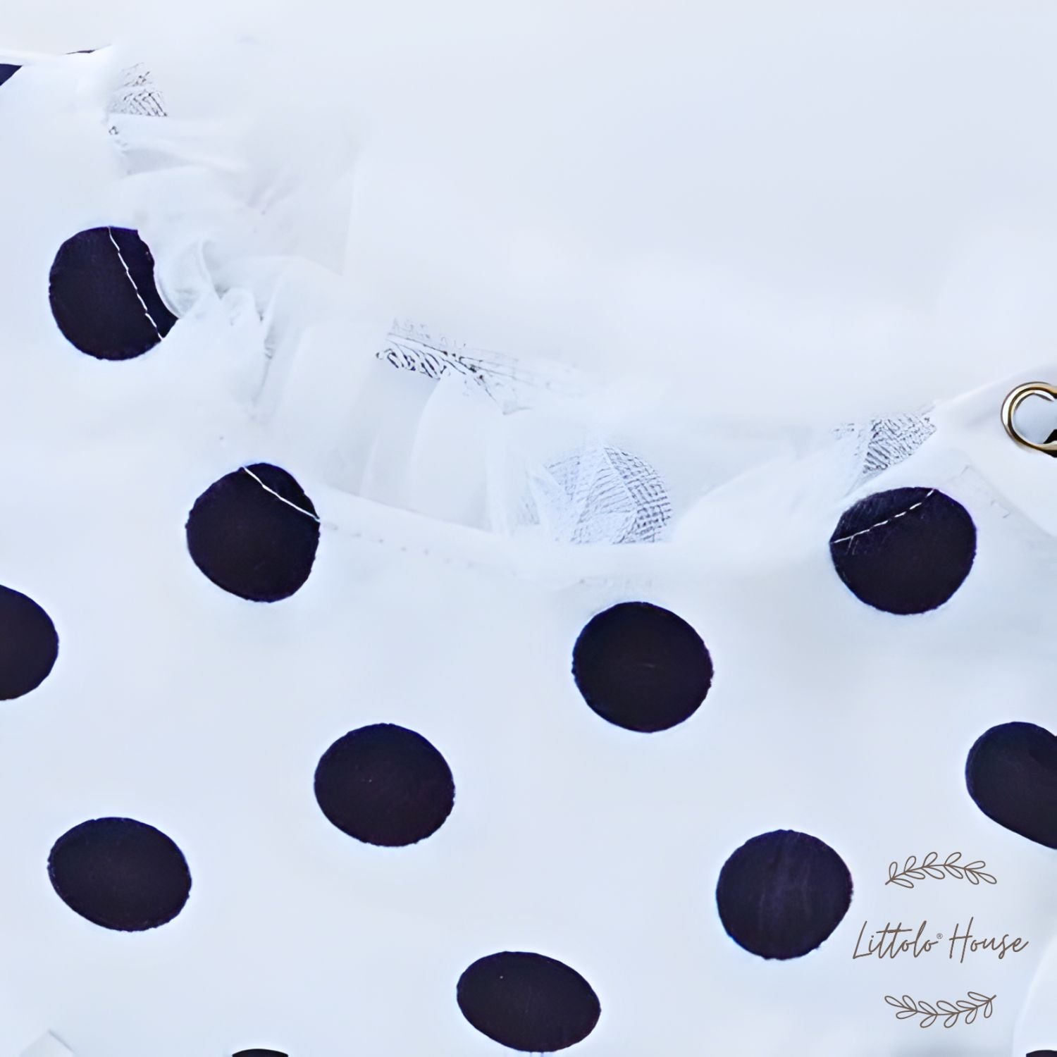 Baby Girl Polka Dot Romper Outfit O071 |1Y | White