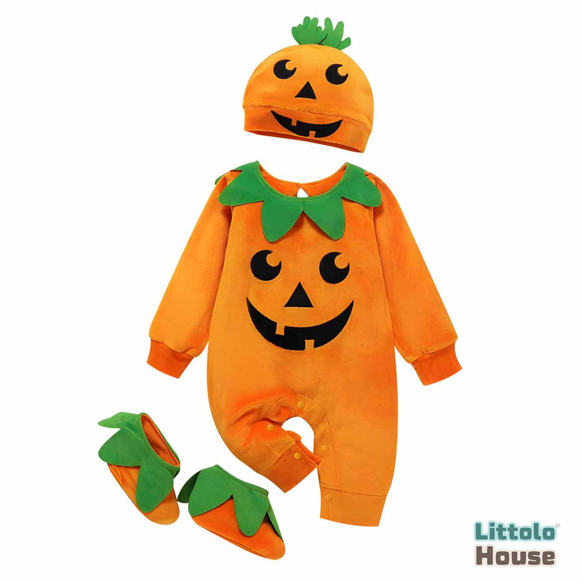 Baby Halloween Pumpkin Costume Outfit O050 | 15M | Orange