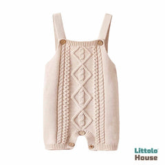 Baby Knit Romper Outfit O041 | 1Y | Beige