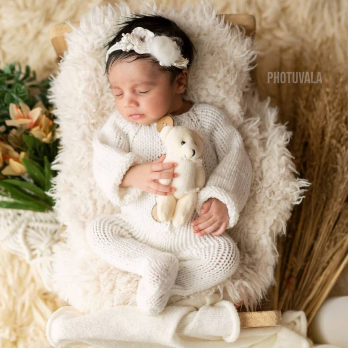 Baby Knitted Rompers O014 Outfit | 2M | White