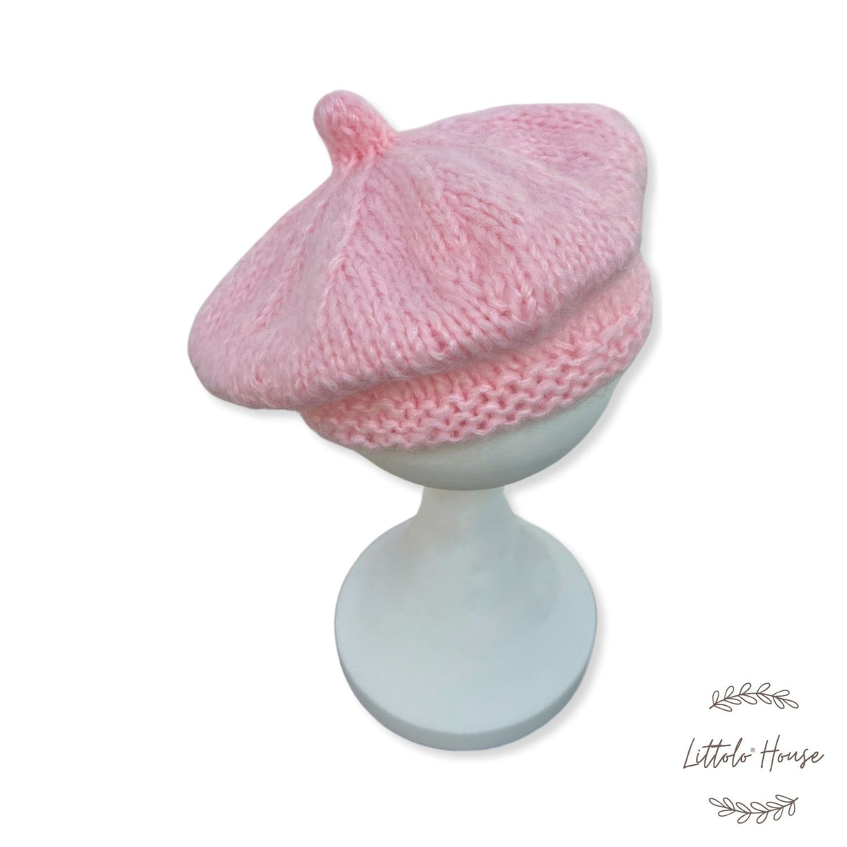 Baby Mohair Beret Hat | 3M | Pink