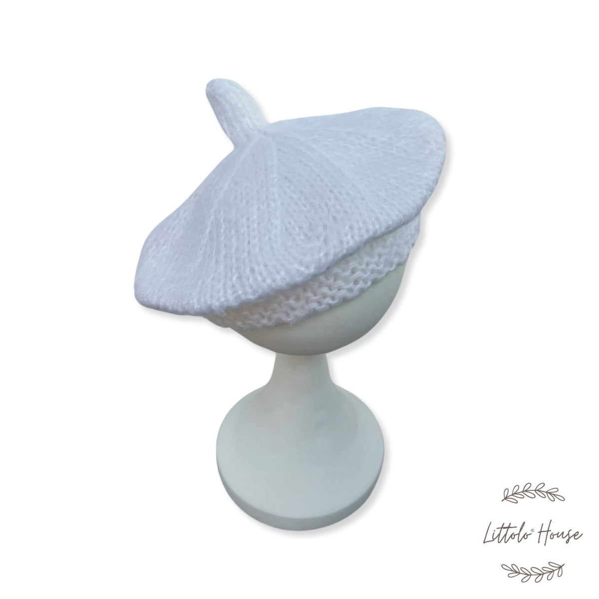 Baby Mohair Beret Hat | 3M | White