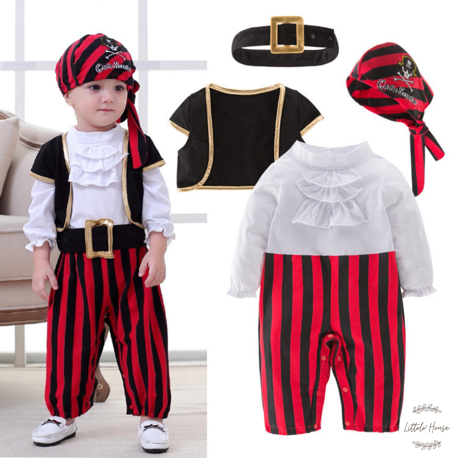 Baby Pirate Costume O098 | 1Y | Multicolour