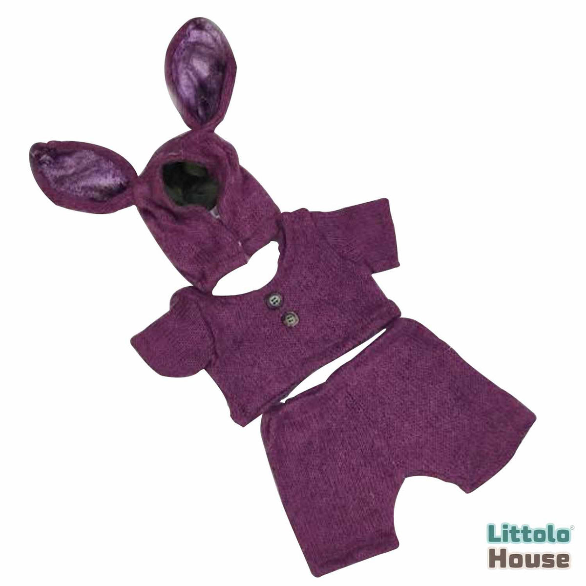 Baby Rabbit Ear Bonnet Costume S019 | Set of 3 | NB | Purple