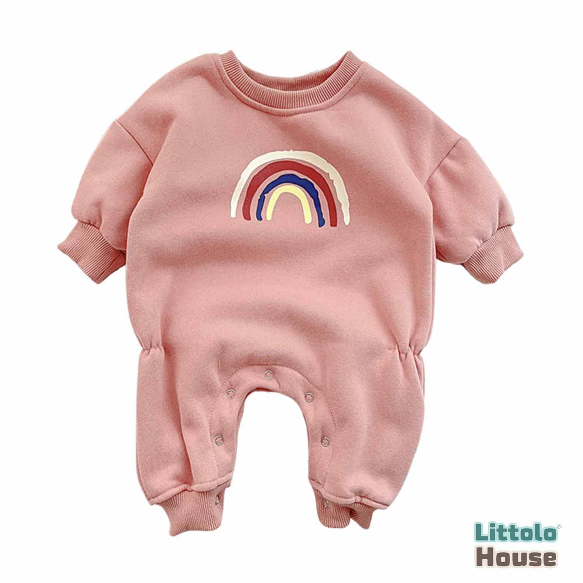 Buy Pink Peach Rainbow Onesie for Babies Cozy Cute Order Today