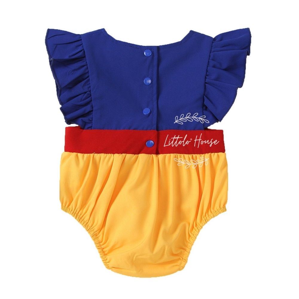 Baby Romper with Flying Sleeves Dual Color Outfit O025 | 1Y | Multicolour