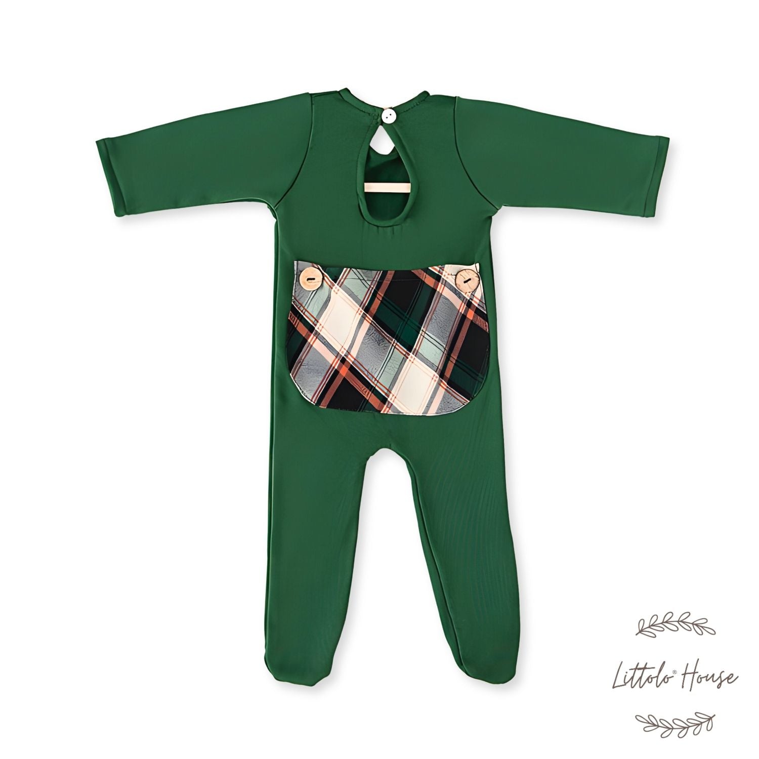 Baby Romper with Sleep Hat O108 | 3M | Green