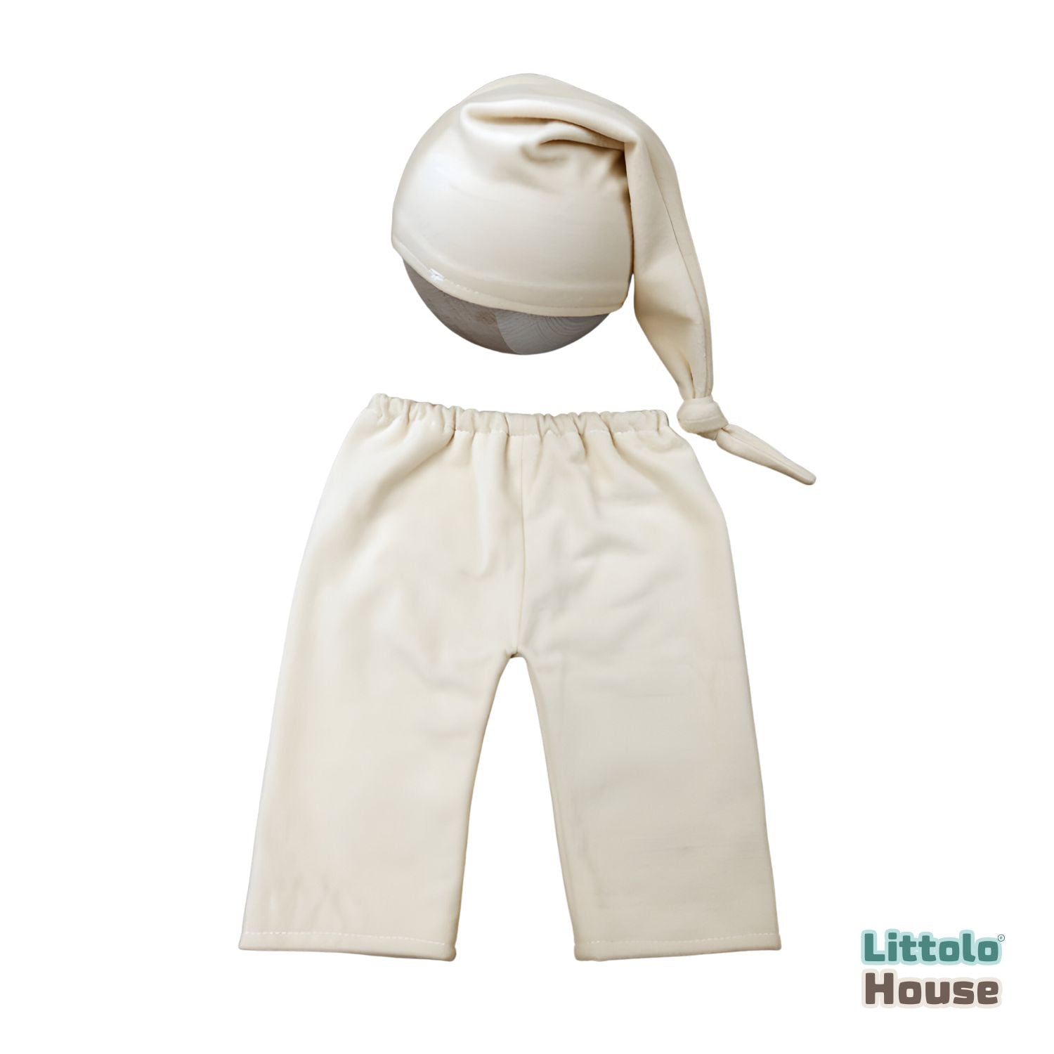 Baby Short Pants, Sleep Hat and Pillow Set of 3 O102 | 3M | Beige