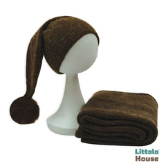 Baby Sleep Hat and Wrap SR013 | Set of 2 | 3M | Brown