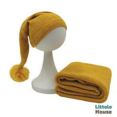 Baby Sleep Hat and Wrap SR013 | Set of 2 | 3M | Butterscotch