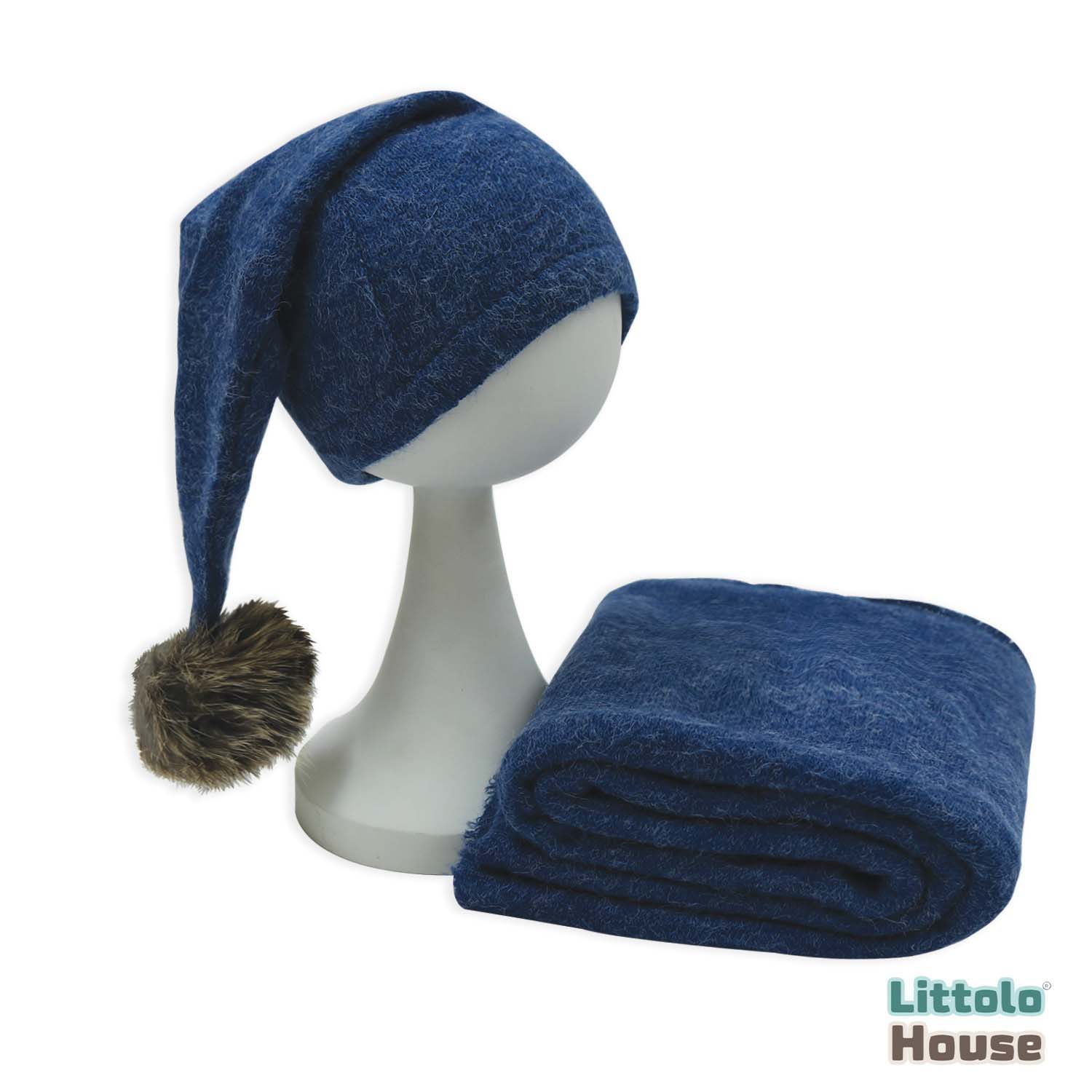 Buy Cornflower Sleep Hat Wrap Set for Soft Newborn Wraps