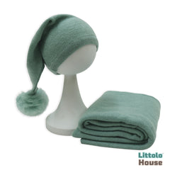 Baby Sleep Hat and Wrap SR013 | Set of 2 | 3M | Sage Green