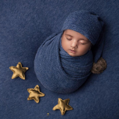 Wool Knit Premium Wrap | Cornflower