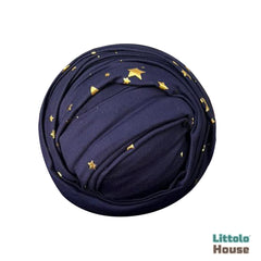 Baby Starry Jersey Velvet Wrap W034 | Navy Blue