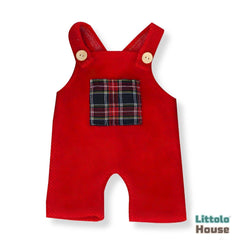 Baby Strapped Romper with Sleep Hat & Pillow O133 | 2M | Red