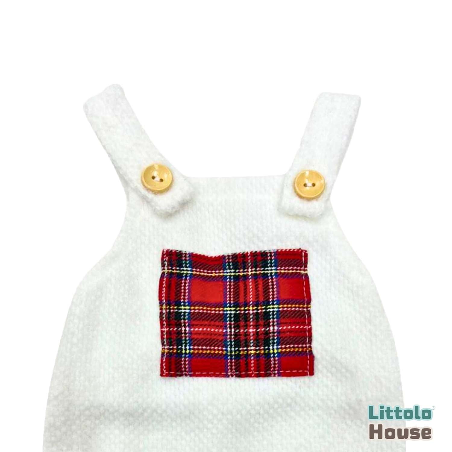 Baby Strapped Romper with Sleep Hat & Pillow O133 | 2M | White