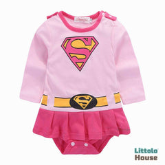 Baby Girl Super Girl Romper Outfit O052 | 15M | Pink