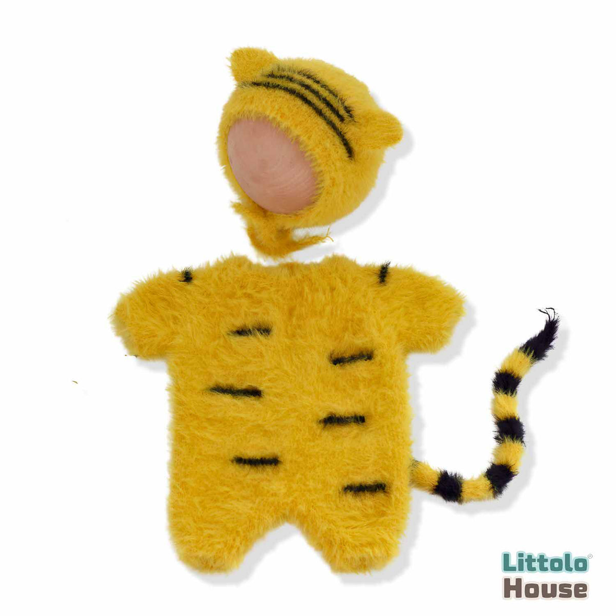 Baby Tiger Romper with Bonnet Outfit O054 | NB | Yellow