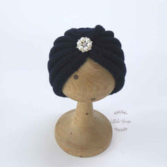 Baby Turban Hat | 3M | Navy Blue