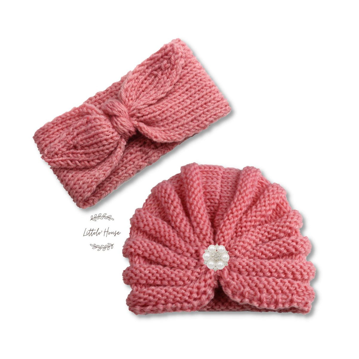 Baby Turban Hat and Hairband Set of 2 | NB | Brandy Rose