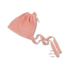 Baby Waffle Beanie Cap B016 | NB | Pink Peach