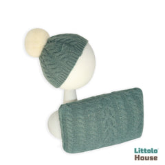 Baby Wool Hat and Pillow set of 2 | NB | Green