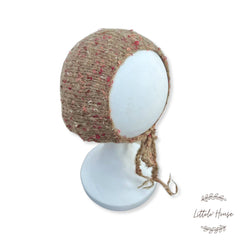 Baby Wool Knit Mohair Bonnet | NB | Light Brown