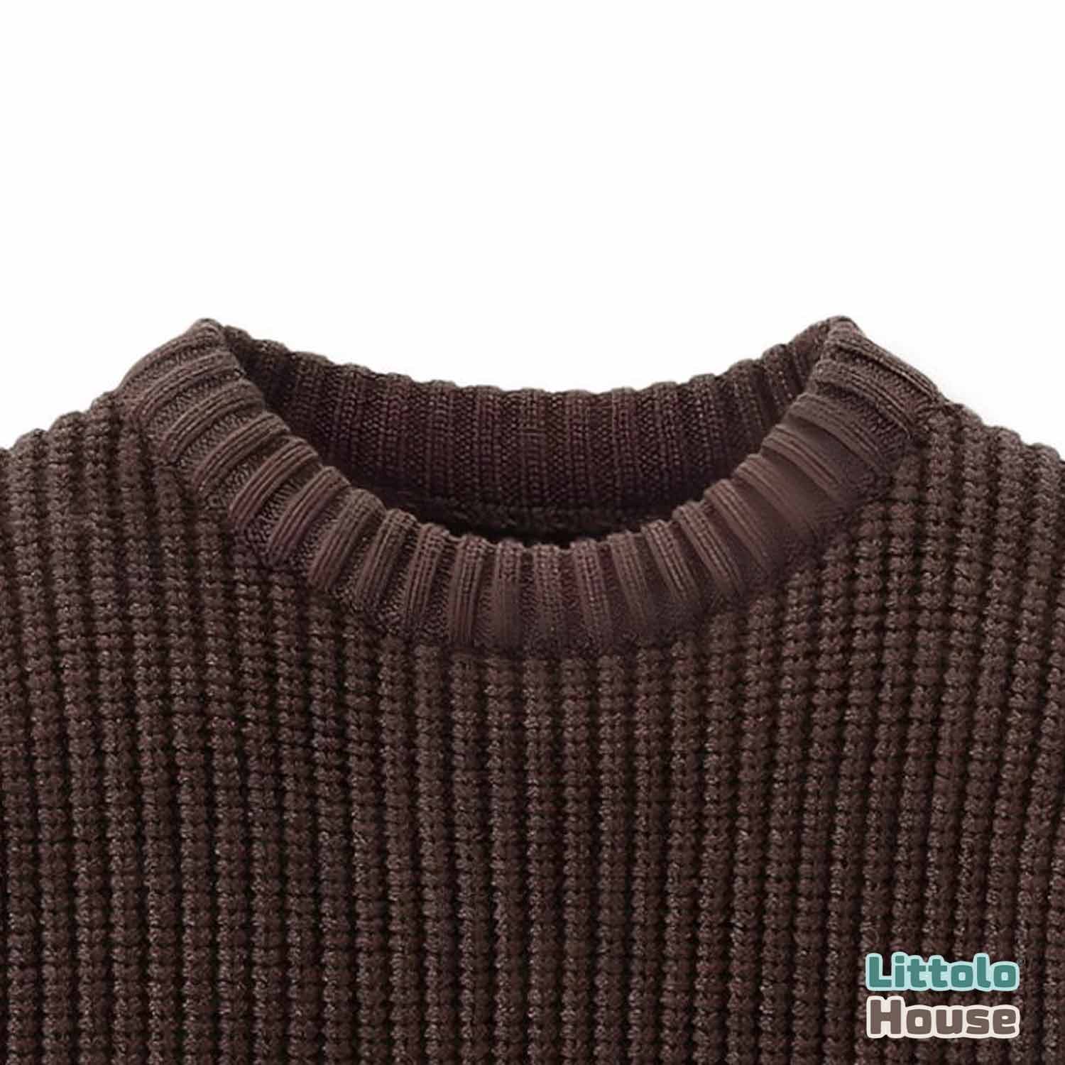 Baby Woolen Sweatshirt O129 | 1Y | Brown