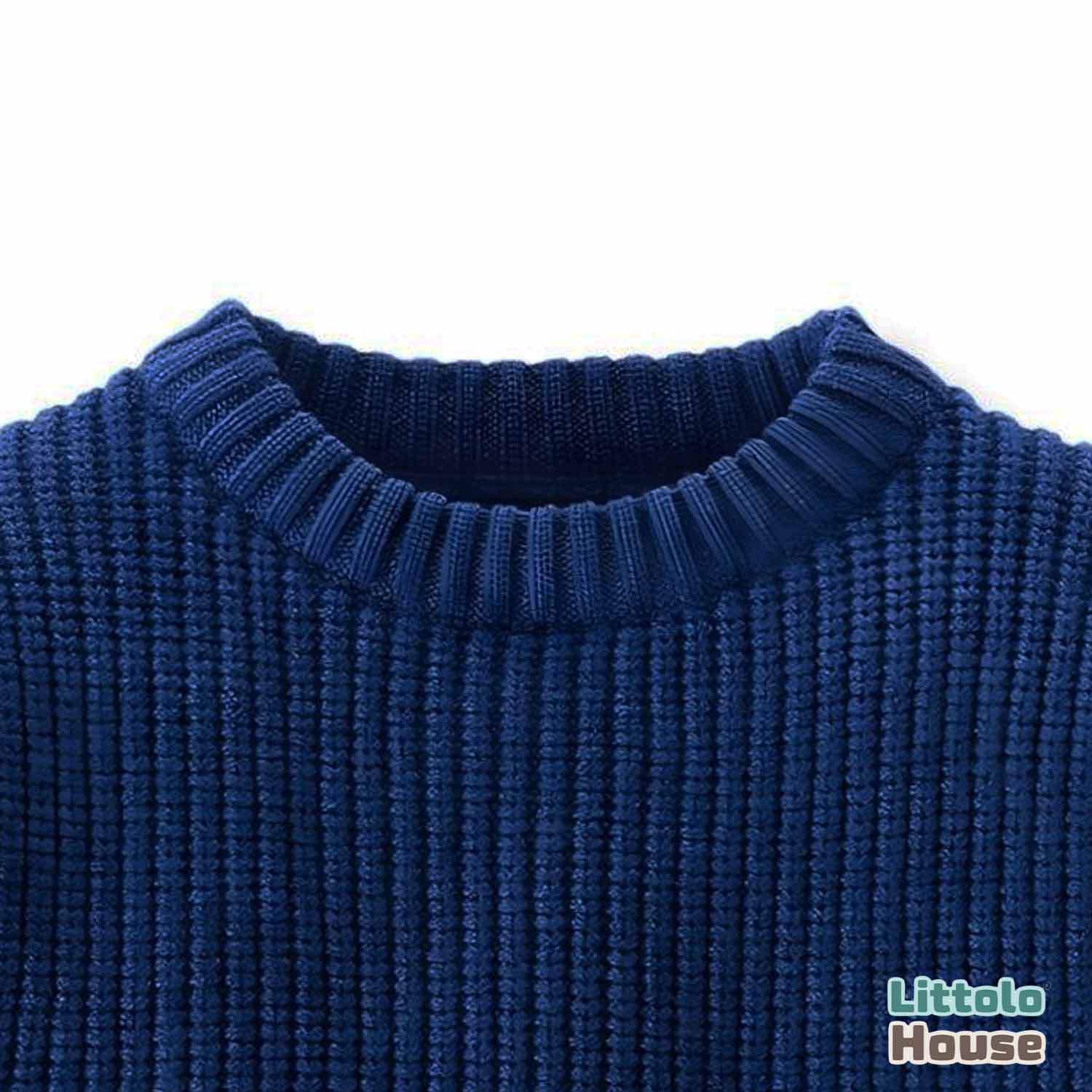 Baby Woolen Sweatshirt O129 | 1Y | Navy Blue